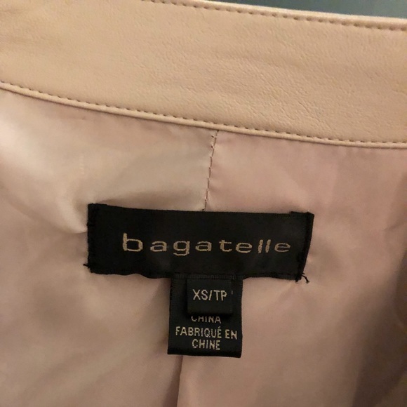 Faux leather moto jacket cream tan - Picture 7 of 7